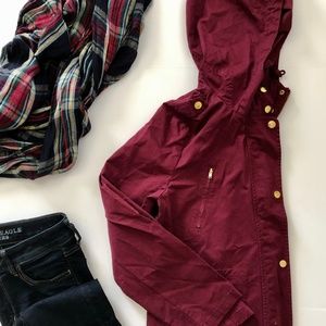 Burgundy Utility Jacket